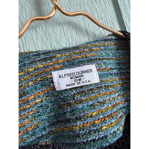 Vintage Alfred Dunner Woman 16W Textured Knit Button Front Jacket Cardigan USA - Picture 4 of 8